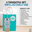 Biddlebee 20oz Insulated Tumbler with Straw and Slider Lids | Cute Stainless Steel Coffee Cup and Water Bottle with Silicone Boot | Gift for Women, Mom or Best Friend | Travel Mug Hot Cold (Desert Dreams)