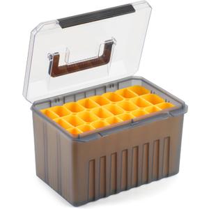 RUNCL Fishing Tackle Box with Clear Lid - Large-Capacity Multi-Slot Organizer, Rigid Hard Lure Organizer, Durable for Freshwater Bass & Saltwater Fishing