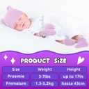 Cuffbow 4 Pcs Preemie Hats Newborn Baby Mittens and Socks Set Cotton Warm Socks for Baby Girls and Boys Infant