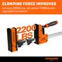 JORGENSEN 50-Inch Parallel Bar Clamp, Heavy-Duty Cabinet Master Clamp for Woodworking Glue-Up, 2200 lbs Force, Quick Release, Spreader Function, 2-Pack