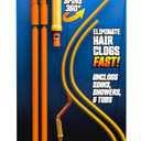 FlexiSnake Drain Weasel Sink Snake Hair Clog Remover Tool, Pipe, Bathroom, Bathtub Drain Cleaner, 30", Made in The USA, 2 Wands and Handle