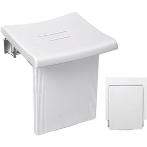 550lbs Capacity Big Size Folding Shower Seat and Bench Wall Mounted,Wall Mounted Folding Chair with Solid 304 Steel Structure