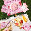 2 x Happy Mother's Day Party Napkins 48Pcs,Roses and Green Leaves Paper Napkins,Mothers Day Supplies