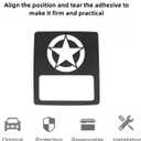 POETRYXIAO Tail Light Cover Guard with US Army Military Star Style (Halogen Tail Light) for 2018-2023 Jeep Wrangler JL JLU