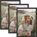 16x24 Frame Set of 3, Black Wood Grain 16x24 Poster Frame for Gallery Wall Mounting (3 Pack,Black) (16x24 - 3 pack, Distressed Black)