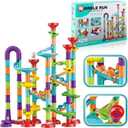 113 Pcs Marble Run for Kids,Marble Run Compact Set, STEM Learning Toy, Construction Building Blocks Toys, STEM Marble Runs for Kids GD-352
