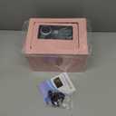 Digital Electronic Money Safe, Steel Security Lock Box with Keypad, Office Hotel Business Jewelry Gun Cash Safe, 0.23 Cubic Feet, 9.06" W x 6.69" D x 6.69" Hpink