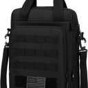 ZHIERNA Tactical Messenger Bag, Tactical Briefcase Laptop Bag Heavy Duty MOLLE Shoulder Pack Handbag for Men(Patch Included)