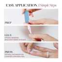 Glamnetic Press On Nails - Oyster Fake Nails | Short Oval Cat Eye Fake Nails with a Velvet Pearlescent Finish, Salon Quality Summer Nails | 15 Sizes - 30 Nail Kit with Glue