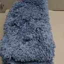 Small Bathroom Rug 17x24 Non Slip Blue Fluffy Bath Mat for Bathroom Floor Washable Plush Luxury Bath Rug for Tub Soft Shaggy Absorbent Shower Mat