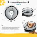 Inflatable Dog Cone Collar w/Pump - Medium Dog Donut Collar After Surgery - Washable Dog Collar w/Removable Soft Cone for Dogs After Surgery- Dog Cone Alternative After Surgery w/Soft Cover