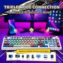 x Aula F99 Pro Mechanical Keyboard, Wireless Gaming Keyboards RGB Backlit Hot Swappable Custom Creamy Bluetooth Computer Keyboard, Tri-Mode BT5.0/2.4GHz/USB-C, Pre-lubed Switches PBT Keycaps