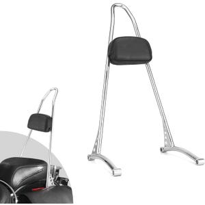 Wsays Detachable Sissy Bar Rear Passenger Backrest Chrome Quick Release Compatible with Harley Softail Deluxe FLSTN/SE Fat Boy FLSTF Springer Classic FLSTSC FXSTS/I 2005-2017