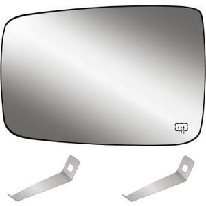 Driver Side Heated Mirror Glass Compatible with 2009-2018 Dodge Ram Pick-Up 1500 2500 - Replace 68079363AA 68050299AA - Side View Exterior Convex Mirror w/Backing Plate