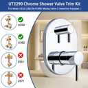 UT3290 Chrome Shower Valve Trim Kit for Moen Align M-CORE 3-Series 2-Handle Shower Faucet Trim, Shower Handle trim Includes 1213 Cartridge for Moen U232 U362 M-CORE Mixing Valve, Valve Required