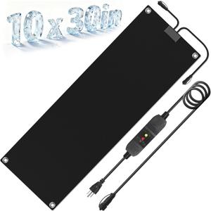 10x30in Heated Snow Melting Mats,No-Slip Rubber Heated Outdoor Mats,Snow and Ice Melting Mats for Winter Outdoor Stairs,Steps,Doorways,Walkways,Driveway,3 in/h Melting Speed