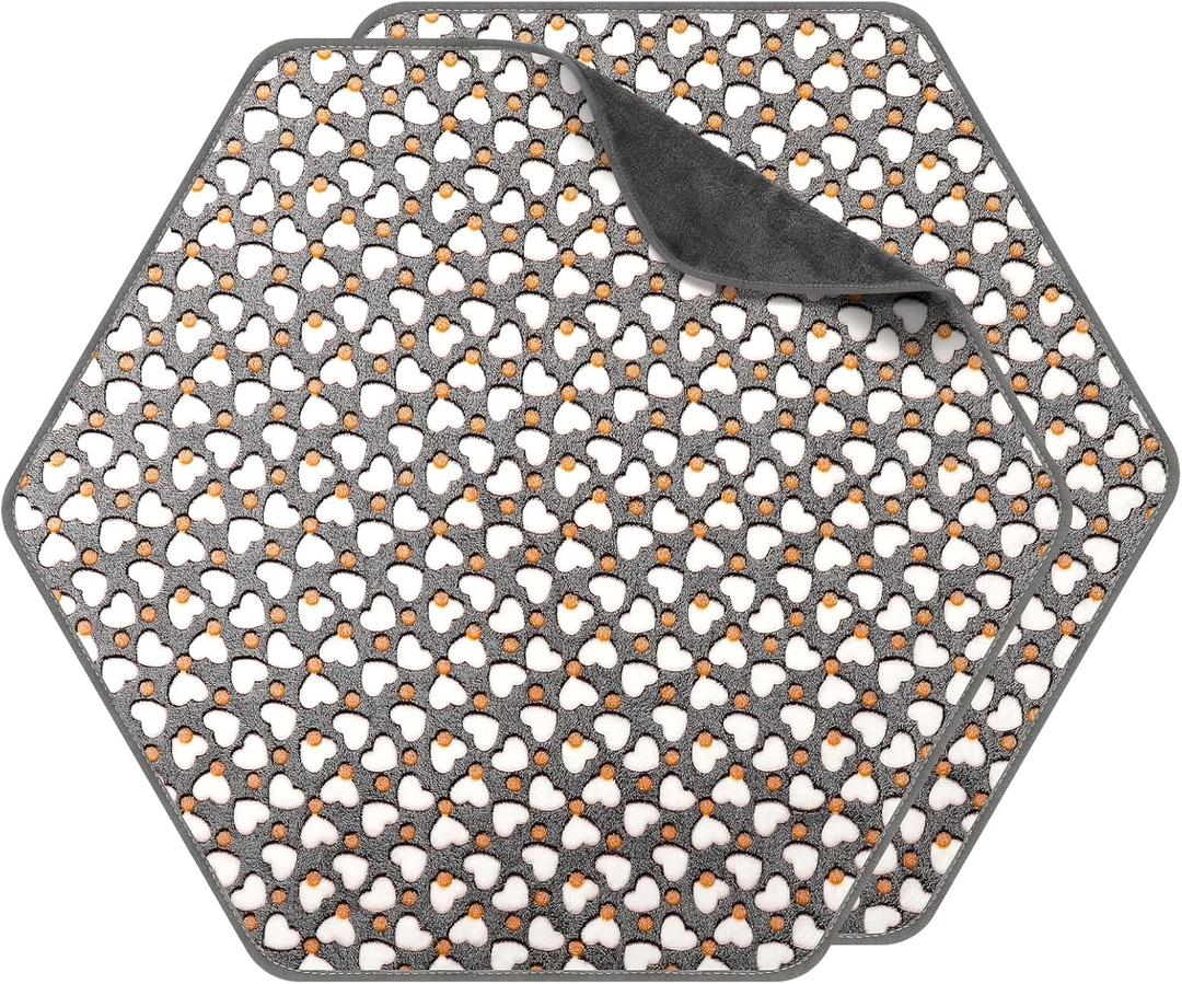 Pawaboo 2 Pack 43in Washable Guinea Pig Playpen Pad for Dogs,, Gray