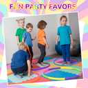 Sratte 12 Pcs Toy Hoop for Kid - Detachable & Adjustable Colored Hoop Exercise Ring Plastic Circle for Kid, Teen Gymnastics, Dog Agility Equipment, Require Self Assembly (Stylish Colors, 32 Inch)