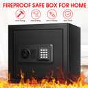 1.8 Cub Small Fire Safe for Home Use, Digital Security Safes Fireproof Waterproof with Combination Lcok and Removable Shelf, Anti-theft Fireproof Safe Box for Document Money Valuables