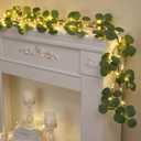 Waipfaru Christmas Decoration Indoor - 6FT Eucalyptus Garland with Timer, Artificial Christmas Greenery Cedar Tree Garland for Mantle Fireplace Outdoor Xmas Decor (Eucalyptus)
