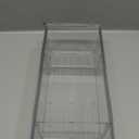 Clear Plastic Storage Bin with Lid&3 Divided Compartments, Stackable Lidded Transparent Long Storage Container Box for Organizing Makeup,Stationery,Snacks,Pantry,Closet,Dresser,Bathroom (145,53,5")