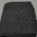 Zzlpp Full Comforter Set 7 Pieces, Dark Grey Tufted Bed in a Bag with Comforter and Sheets, All Season Boho Bedding Sets with Comforter, 2 Pillow Shams, 2 Pillowcases, 1 Flat Sheet, 1 Fitted Sheet