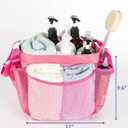 Pink Portable Shower Caddy for College Dorm Room Essentials, Dorm Mesh Shower Bag Organizer for Girls, Beach, Swimming, Gym, RV Travel essentials
