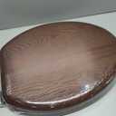 Angel Shield Elongated Wood Toilet Seat with Quiet Close,Easy Clean,Quick-Release Hinges (Elongated,Dark Walnut)