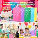 Linelglobal Plastic Shopping Bag for Small Business 11.8" Merchandise Bag Die Cut with Handle Store Retail - Colorful