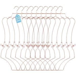 Stylish Body Shape Bikini Hanger Wire Display-Metal Lingerie Hangers for Swimsuits and Bathing Suits Hangers - Showcase and Organize Your Swimwear Collection with Elegance Pink Gold(Set of 10)