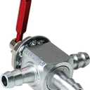 Cut-Off Fuel VALVES For Scag 2-Way 1/4" Barbs Steel Fuel Oil Gas Petcock in Line Valve 482212, E633347, 1-633347, Husqvarana 539102679 with Fuel Filter Kit
