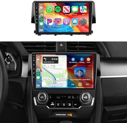 2G+64G for Honda Civic 2016-2020 Radio,【Android 13 Build-in DSP EQ】 Car Stereo with 5.0Bluetooth,Wireless Carplay Android Auto,9inch IPS Touch Screen,IP69k Backup Camera,26UIs,GPS Chip,FM/RDS