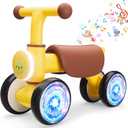 Balance Bike Toys for 1 Year Old Boy, Toddler Toys for 1 Year Old Girls Gifts, Toddler Bike with Colorful Glow Wheel, Soft Music, Cute Animal Sound, One Year Old Birthday Gifts