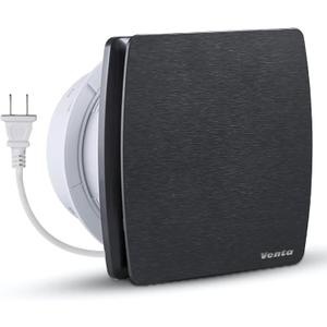 Venta 6 Inch Exhaust Fan  1.7 Sones, Quiet Wall Mount Bathroom Exhaust Fan  Powerful 141 CFM Airflow, Anti-Backflow, Energy-Efficient - For Kitchen, Garage, Office - Black