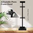 18 Steel Adjustable Tabletop Easel Stand,Picture Frame Stand for Display,Decorative Stands for Photos,Plates,Painting,Artwork,Poster,Books (Black, 18 in)