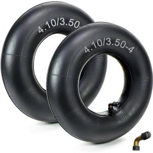 4.10/3.50-4" Inner Tubes with TR87 Bent Valve Stem (2-Pack) by Cenipar Heavy Duty Replacement Inner Tube for Wheelbarrow tire 4",Trunk, Tractor, Garden Carts,Golf Cart, Mowers and More