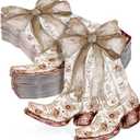 Janlaugh 100 Pcs Western Cowgirl Bow Boot Paper Napkins Beige Chinoiserie Floral Paper Guest Towel Birthday Party Disposable Hand Towels for Bridal Shower Bachelorette Table Decor Party Favors