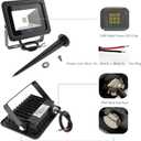 6 Pack Cool White 10W LED Flood Light Outdoor Waterproof IP65, Wall Security Landscape Lamp, Home, Square, Yard, Garage, Street, Pathway, Spike Stand, Low Voltage 12V 24V 36V 48V 60V DC AC