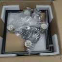 BrightHome Farmhouse Chandelier 4-Light, Black Pendant Light Fixture for Kitchen Island Dining Room, Lantern Industrial Lighting Ceiling Hanging with Metal Cage Adjustable Height for Entryway Foyer