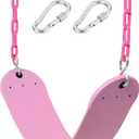 Pink Swing Seat - Heavy Duty Chain Plastic Coated - Playground Swing Set Accessories Replacement Gift Box Set Birthday Gift