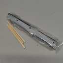 Flush Bolt French Door Lock 7 Matte Black, Sliding Mechanism Concealed Bolt Latch for Double Doors, Top/Bottom Lock for Patio/Storm Doors (1 Pack)