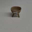 Creative Co-Op Boho Terracotta Footed Bowl with Organic Edge, Matte Taupe (3")