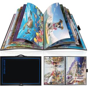 ALL4JIG 20.87"*28.15" Puzzle Binder Space-Saving Storage Folder for 5001000 Piece Puzzle Collection, Holds 20 Puzzles, HD Film Pockets, Birthday Gift for Mom & Grandma