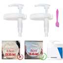 Pump Lid Compatible with Moisturizing Cream, Easy Install Body and Face Moisturizer Pump, for 3.15in/8cm, 2 Pack with a Spatula