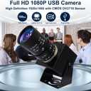 SVPRO 1080P USB Webcam with Telephoto 5-50mm Lens, Full HD Computer Camera 100fps/60fps/30fps for Windows/Mac/Linux/Android