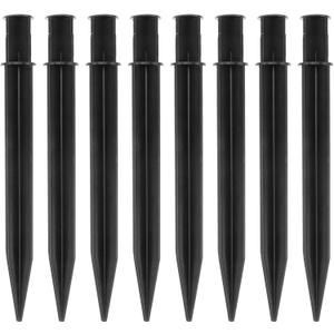 8pcs Plastic Ground Spikes Solar Torch Lights Stake Resistant Spikes Plug Replacement for Garden Lawn Light
