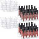 Macarrie 4 Pieces Lipstick Holder Organizer 24 Slot Acrylic Lipstick Makeup Organizer Case Display Stand Storage Box for Lipsticks Lipgloss Brushes Cosmetics