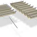 ECOOPTS 3'x12' Retractable Waterproof Wave Sun Shade Canopy Pergola Cover Shade Sail Awning for Outdoor Patio Porch Garden Deck Backyard (Beige)