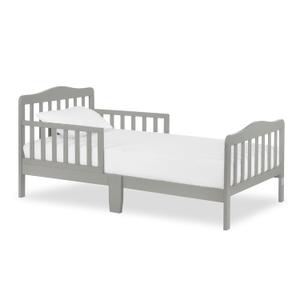 Dream On Me Classic Design Toddler Bed in Cool Grey, Low-to-Floor Wooden Bed with Safety Rails, GREENGUARD Gold & BSA Certified, Non-Toxic Finish
