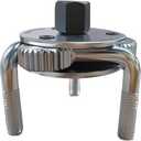 Universal Adjustable Oil Filter Wrench from 2.7" to 5.4", 3 Jaws Oil Filter Removal Tool, Heavy Duty Car Filters Wrench Set Set for Cars, Trucks, Tractor